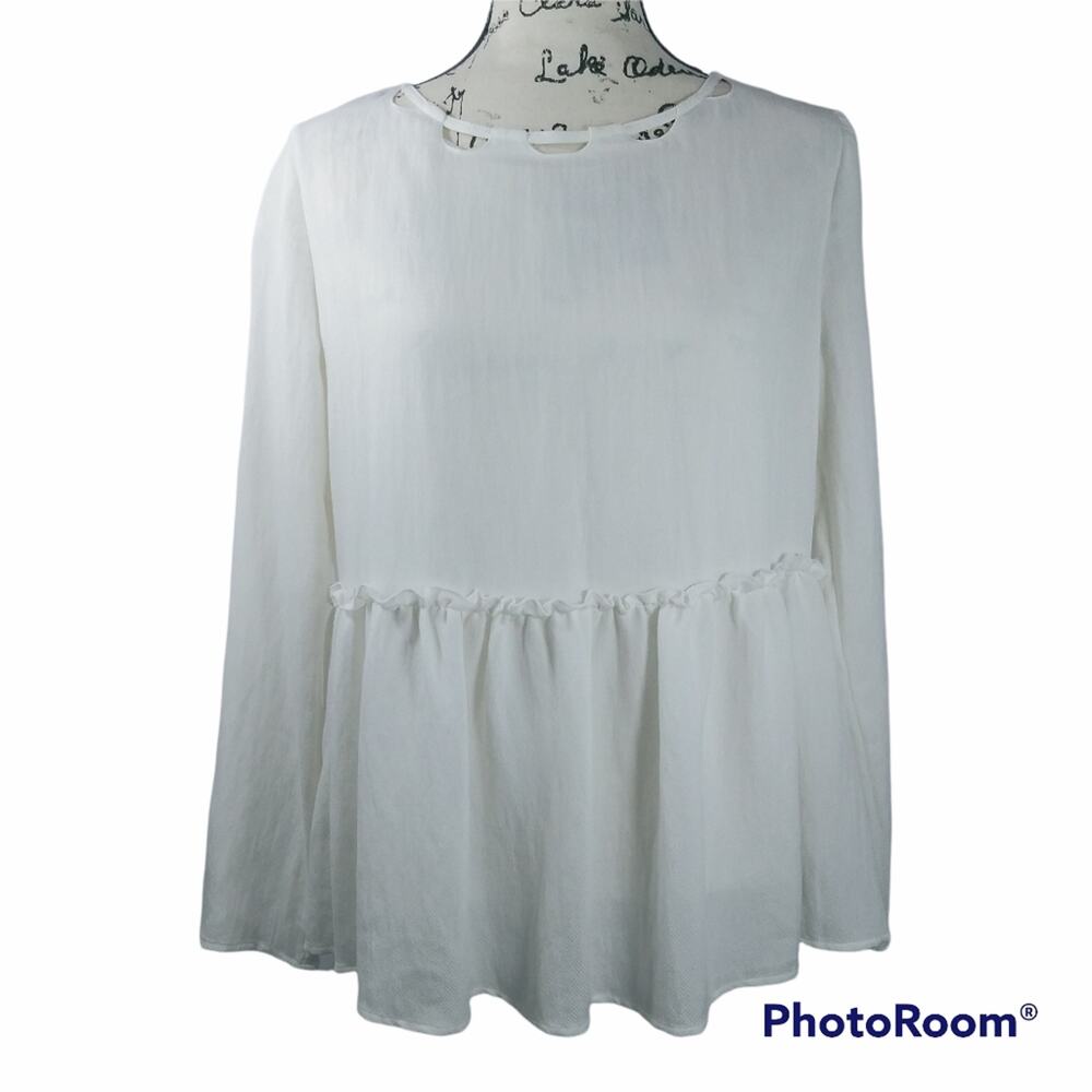 Crescent Long Sleeve Babydoll Top S